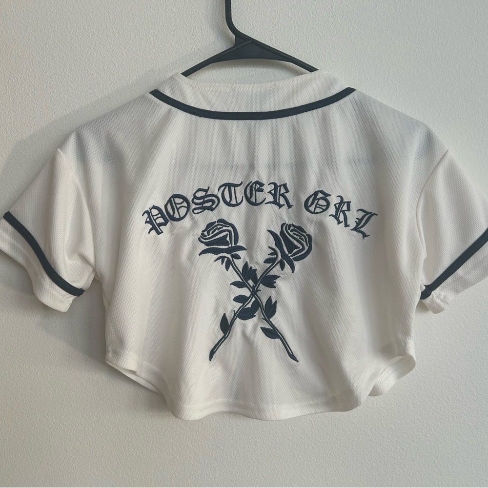 POSTER GIRL Cropped Baseball Jersey